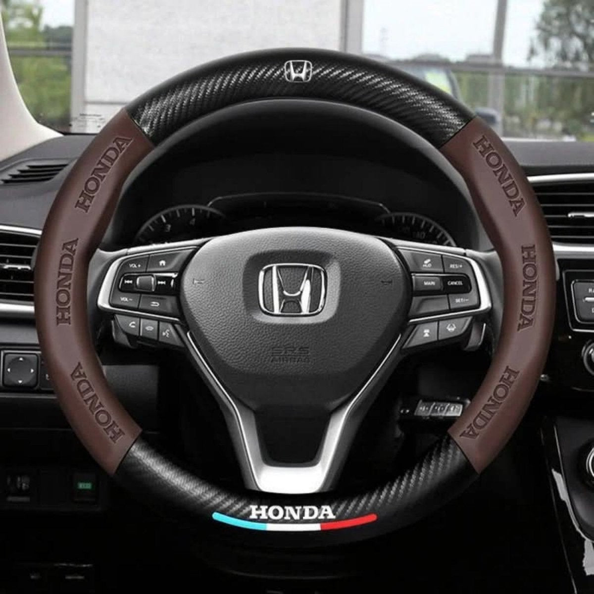 Breathable Anti-Slip Synthetic Leather Steering Wheel Cover