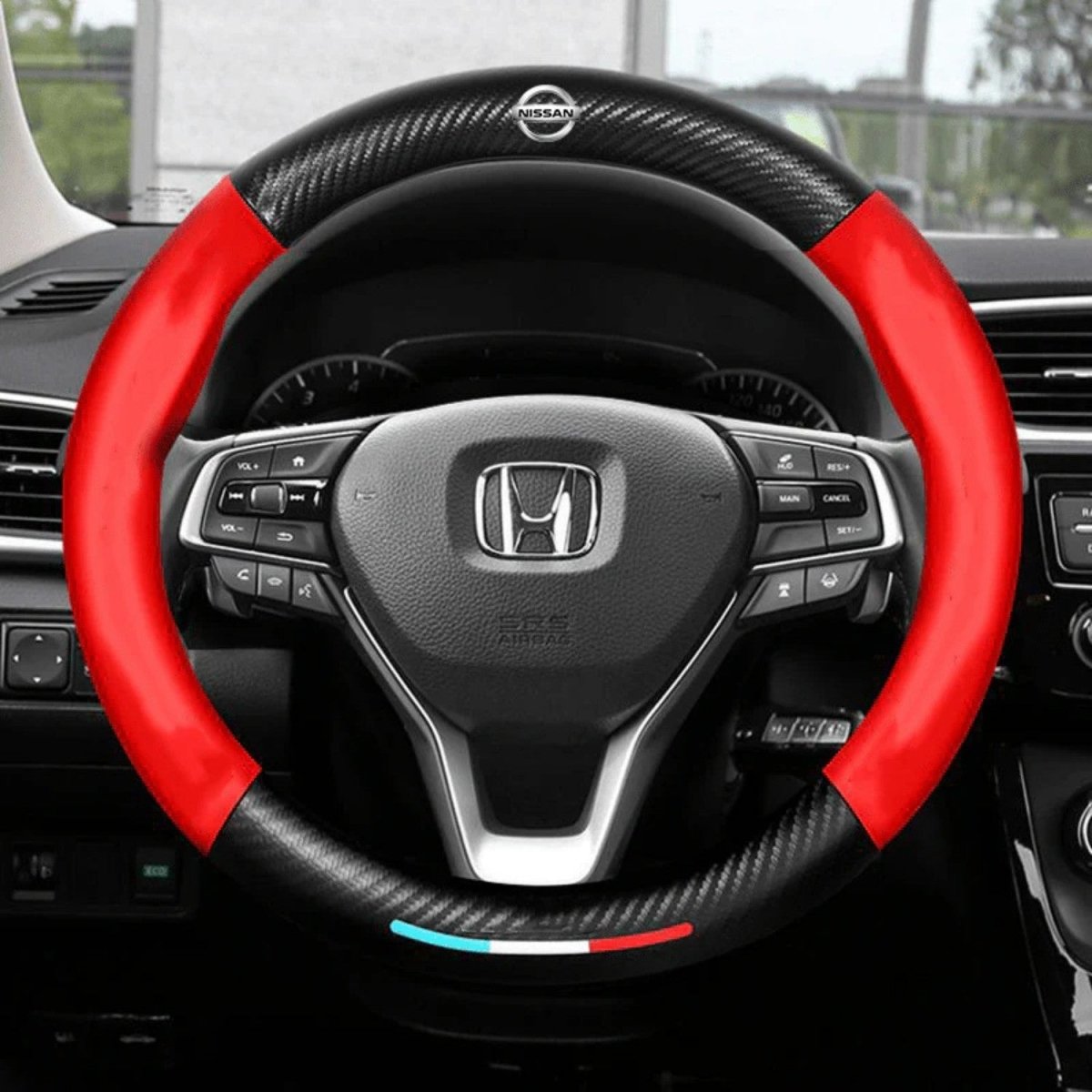 Breathable Anti-Slip Synthetic Leather Steering Wheel Cover