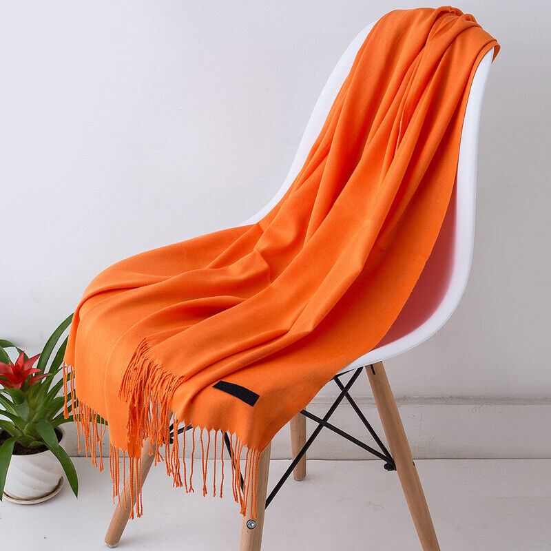Long Cashmere Scarf with Tassels - Soft and Stylish
