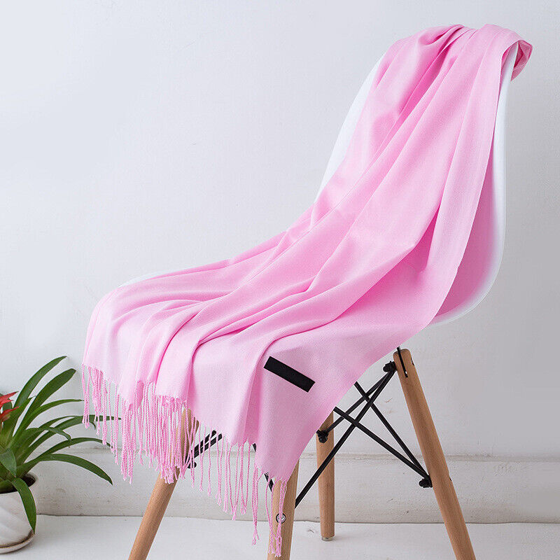 Long Cashmere Scarf with Tassels - Soft and Stylish
