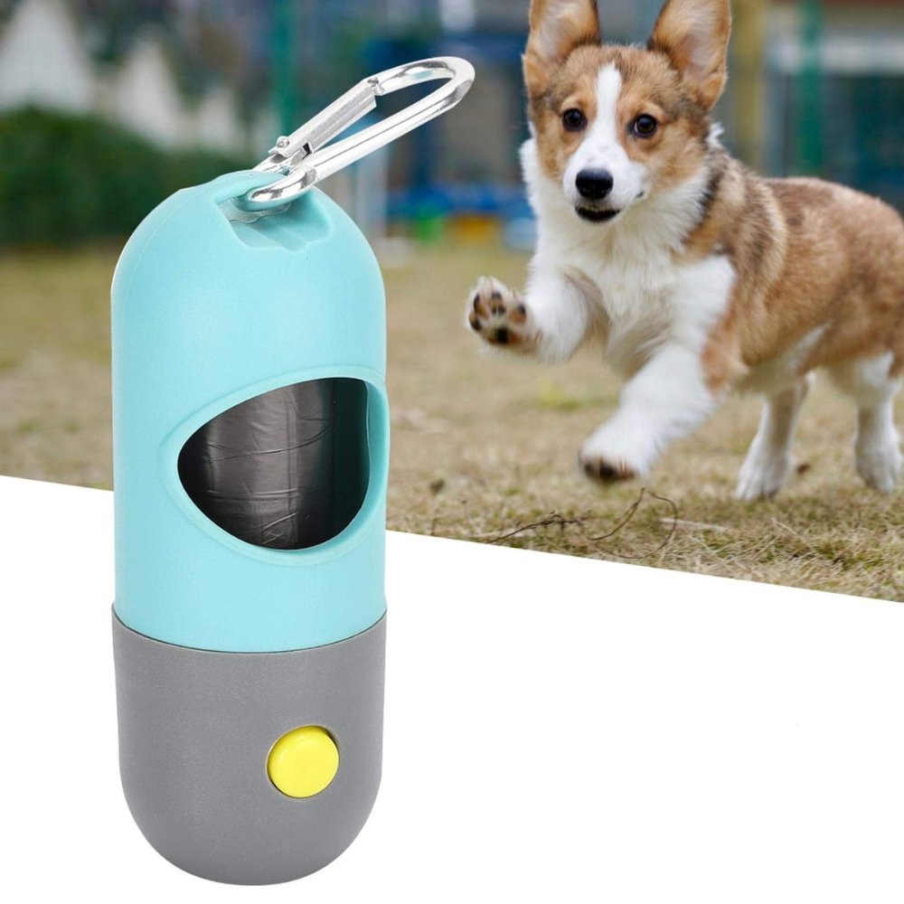LED Light Dog Poop Bag Dispenser with Biodegradable Bags