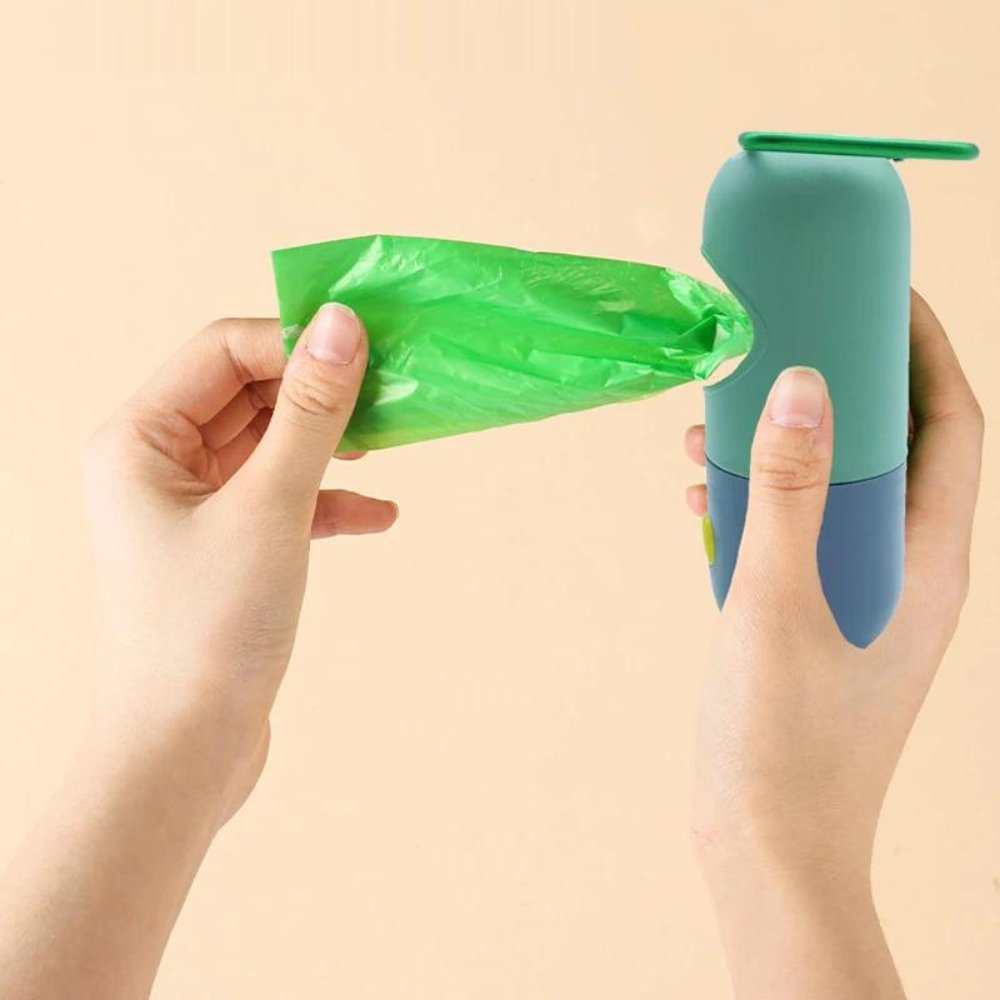 LED Light Dog Poop Bag Dispenser with Biodegradable Bags