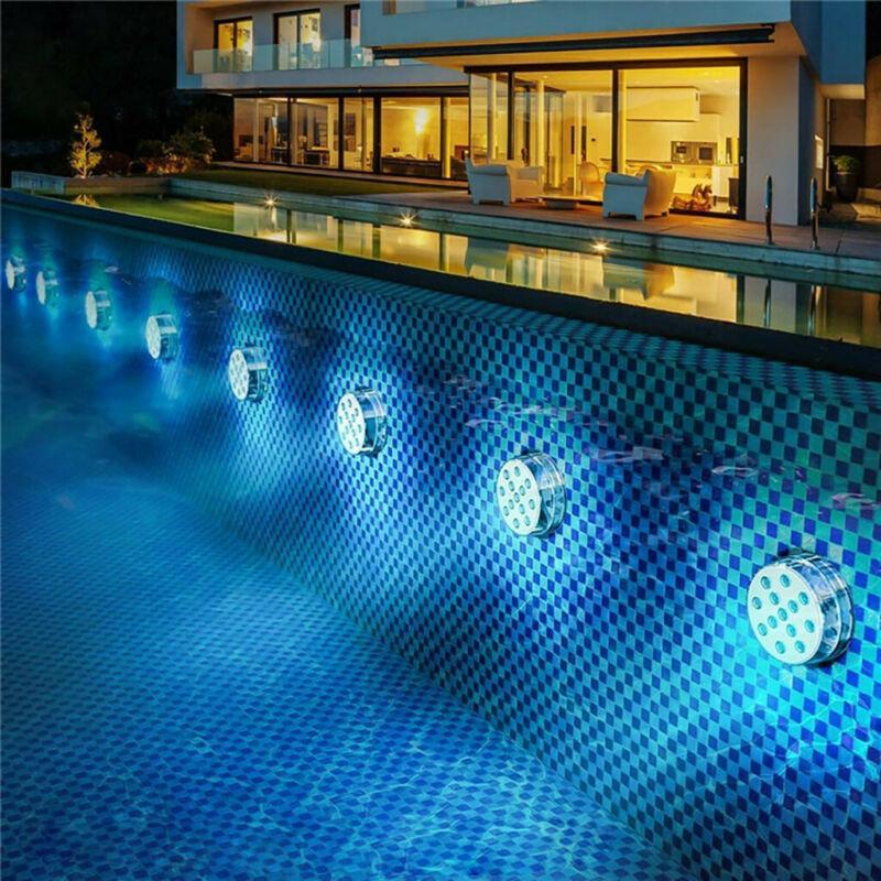 Remote Controlled Underwater LED Pool Light with Suction Cup