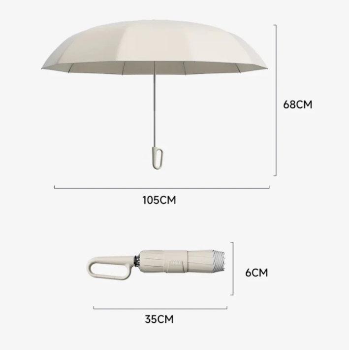 Windproof Reflective Edge Umbrella for Increased Visibility