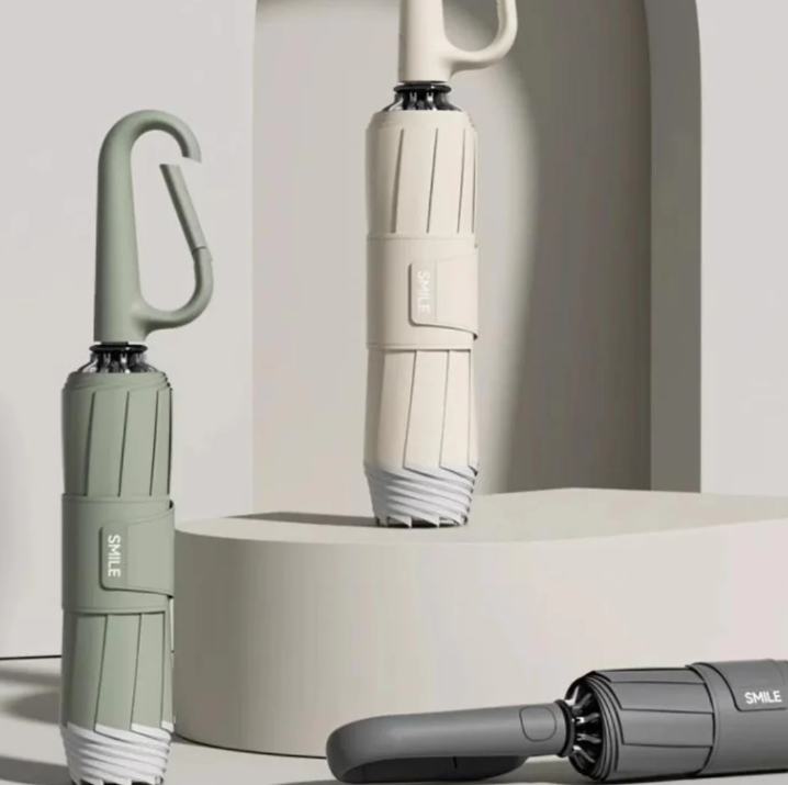 Windproof Reflective Edge Umbrella for Increased Visibility