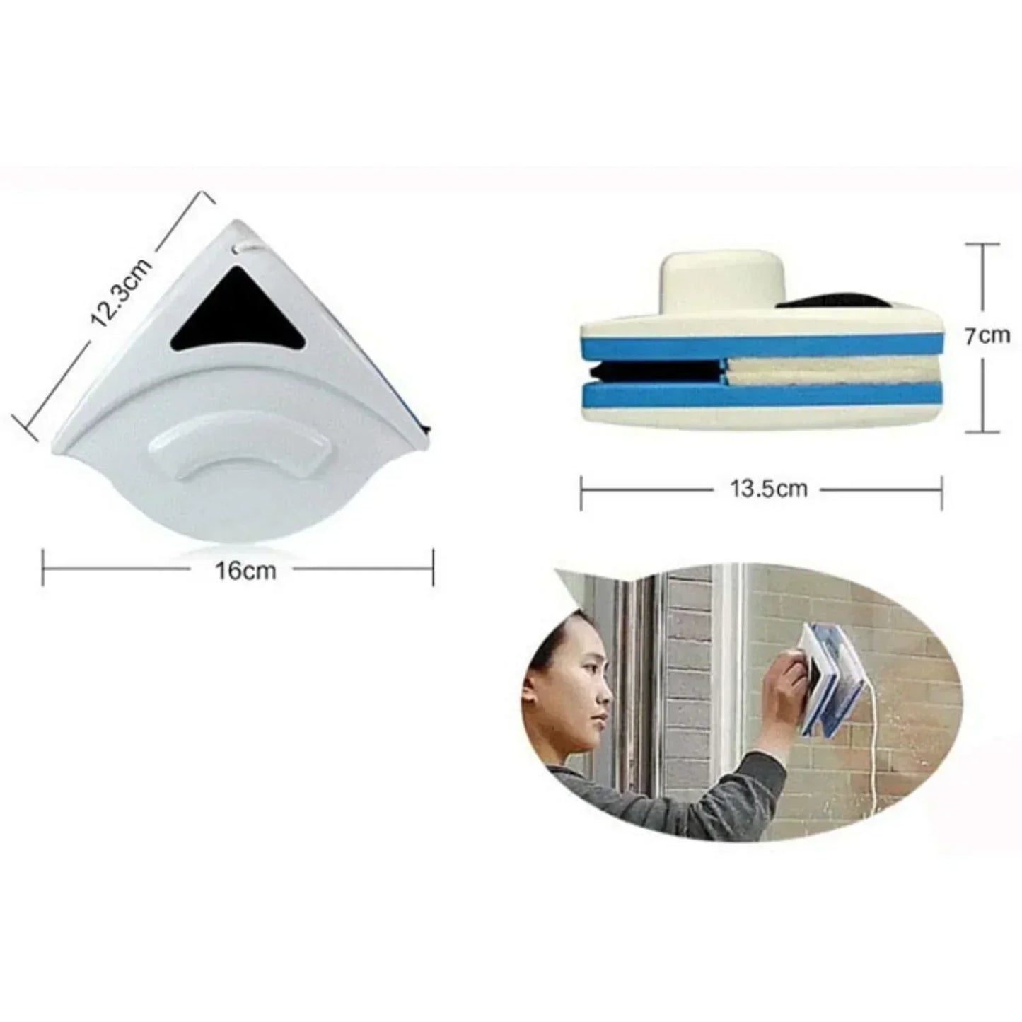 Double-Sided Magnetic Window Cleaner for Streak-Free Shine