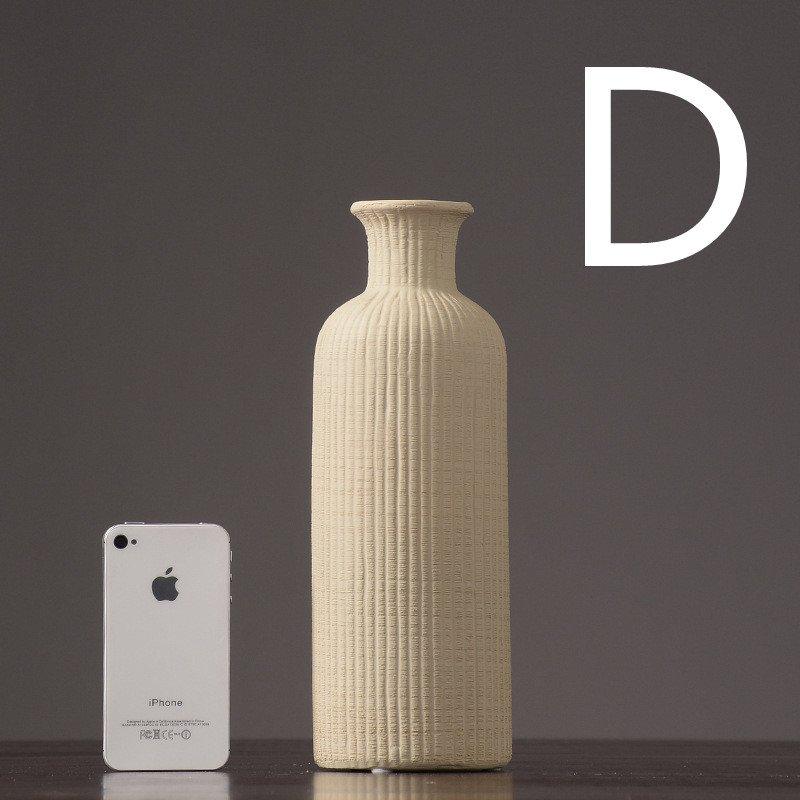 Ceramic Minimalist Flower Vase in Brown Beige Gray
