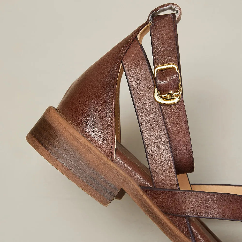 Handcrafted Women's Comfort Sandals with Cushioned Insole and Adjustable Ankle Buckle