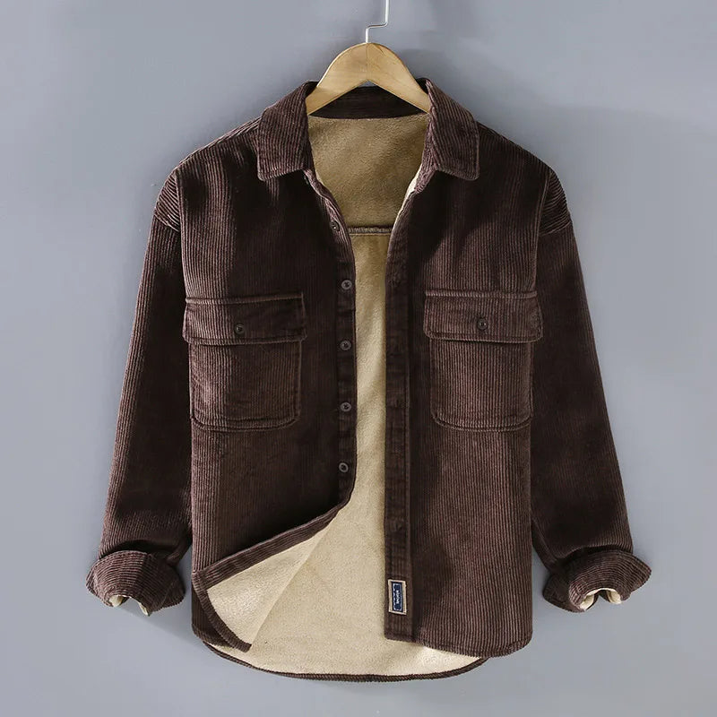 Long Sleeve Classic Fit Shirt with Functional Pockets