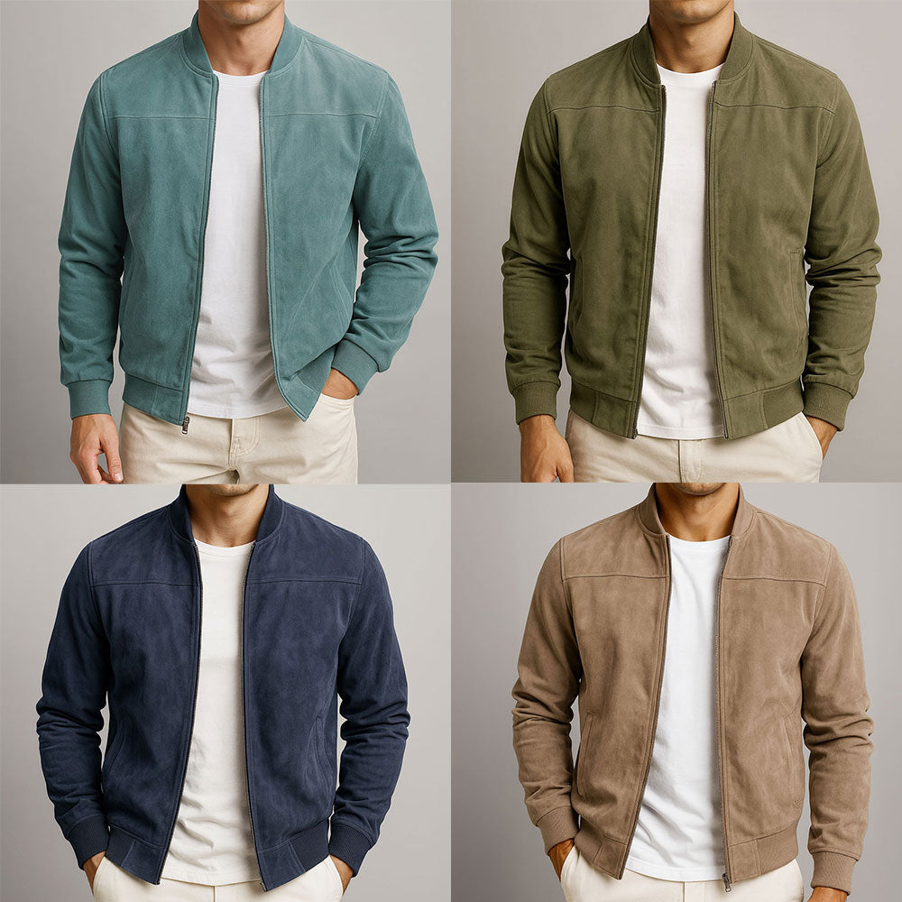 Men's Lightweight Suede Look Summer Jacket