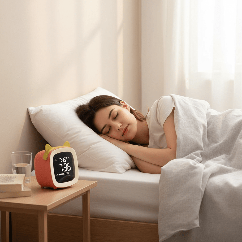 Bunny LED Alarm Clock with Night Light and Timer