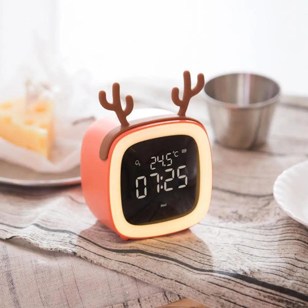 Bunny LED Alarm Clock with Night Light and Timer