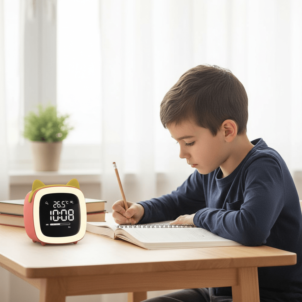Bunny LED Alarm Clock with Night Light and Timer