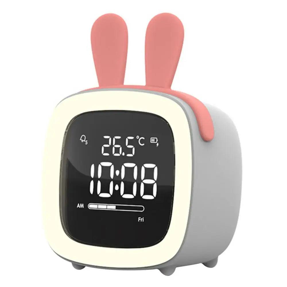 Bunny LED Alarm Clock with Night Light and Timer