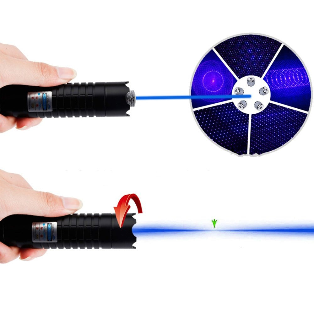 High-Intensity Blue Beam Laser Torch with Adjustable Focus and 5000m Range