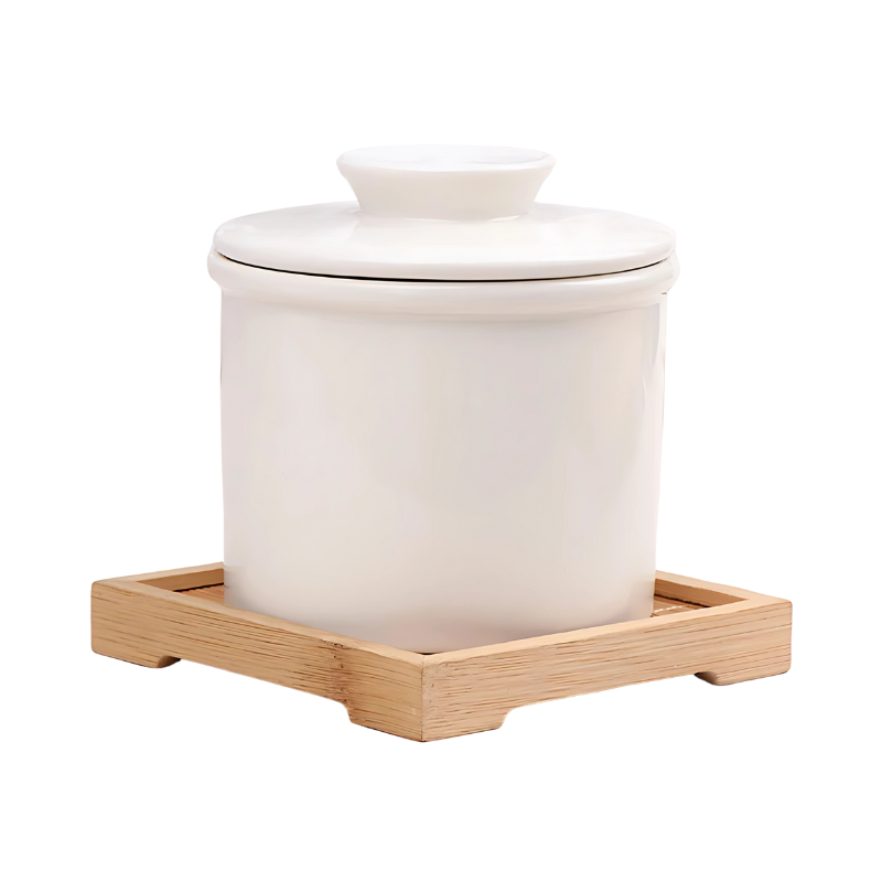 Ceramic Butter Keeper with Waterproof Design for Spreadable Freshness