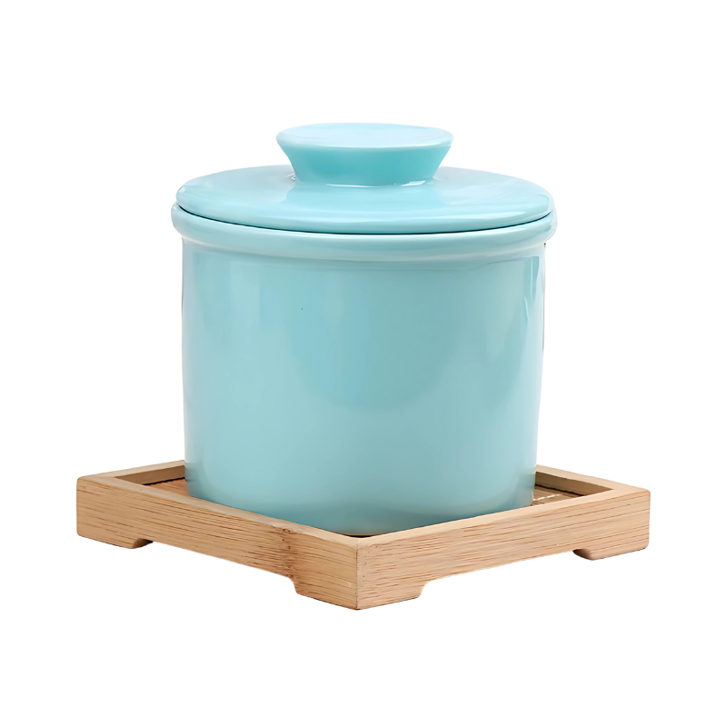 Ceramic Butter Keeper with Waterproof Design for Spreadable Freshness