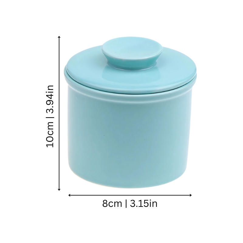 Ceramic Butter Keeper with Waterproof Design for Spreadable Freshness