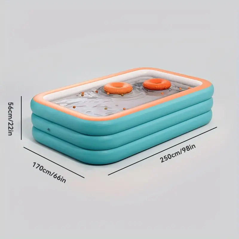Inflatable Family Pool for Garden - Durable PVC, Easy Setup