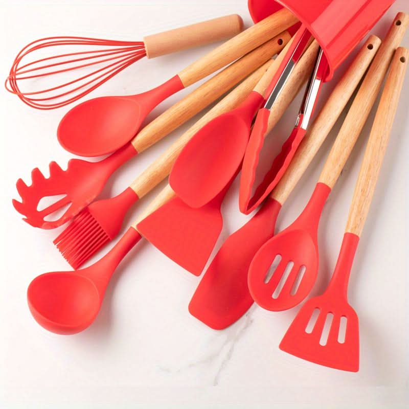 12-Piece Heat Resistant Silicone Kitchen Utensil Set