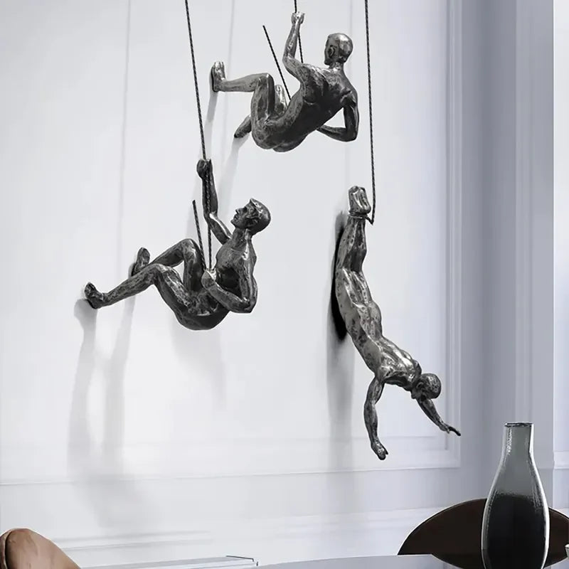 Decorative Climbing Wall Sculptures Set of 3