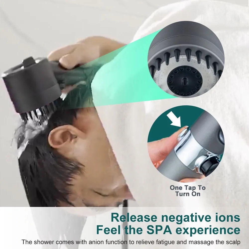 PowerSpray Showerhead with 200% Pressure Boost and 9-Layer Filtration