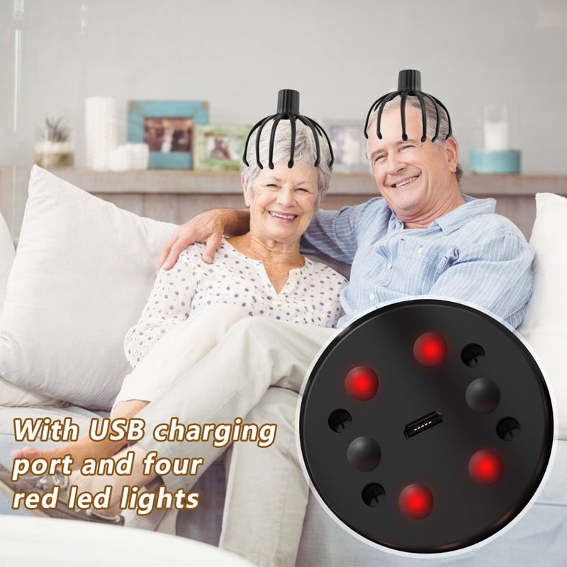 Rechargeable Octopus Head Massager with Vibration Settings