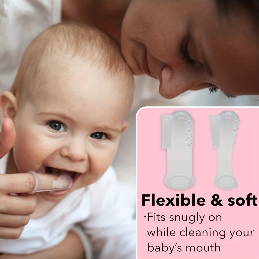 Soft Silicone Finger Toothbrush for Infants - Gentle Oral Care and Teething Relief