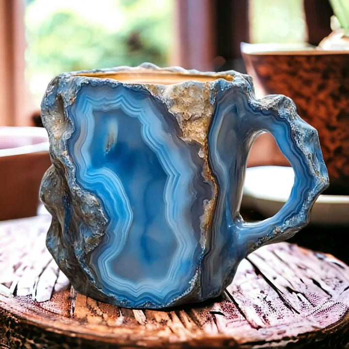 Handmade Mineral Crystal Coffee Mugs | Insulating & Microwave Safe | 350–450 ml