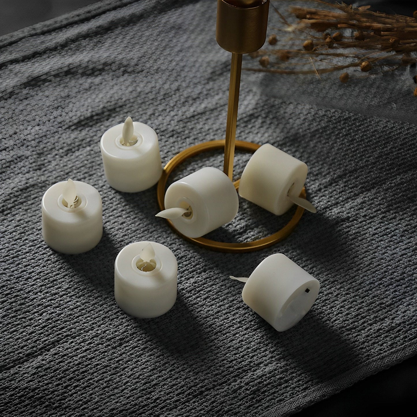 Flameless LED Candle with Moving Wick and Remote Control