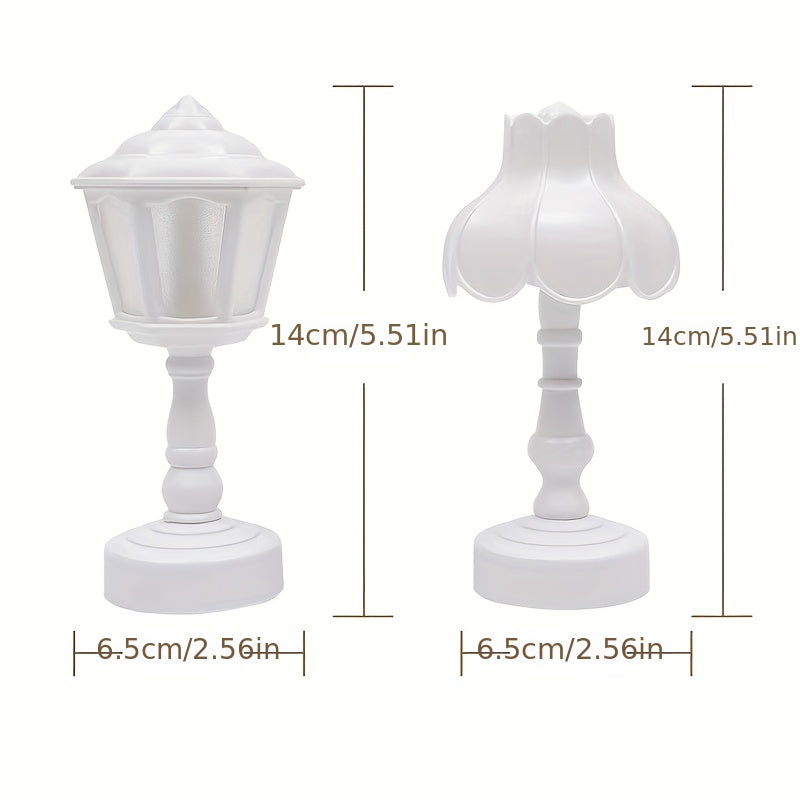 Retro LED Mini Table Lamp - Wireless Art Deco Accent Light