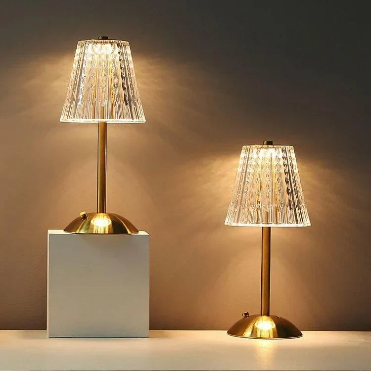 Gold Crystal Touch Control Table Lamp