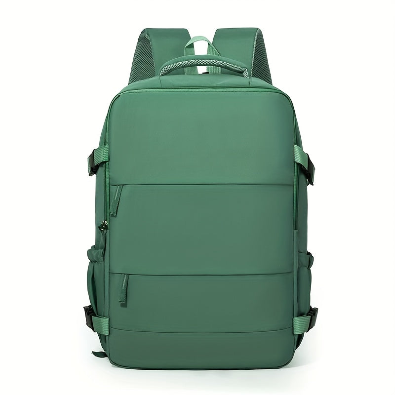 180° Opening Nylon Backpack with Separate Shoe Compartment