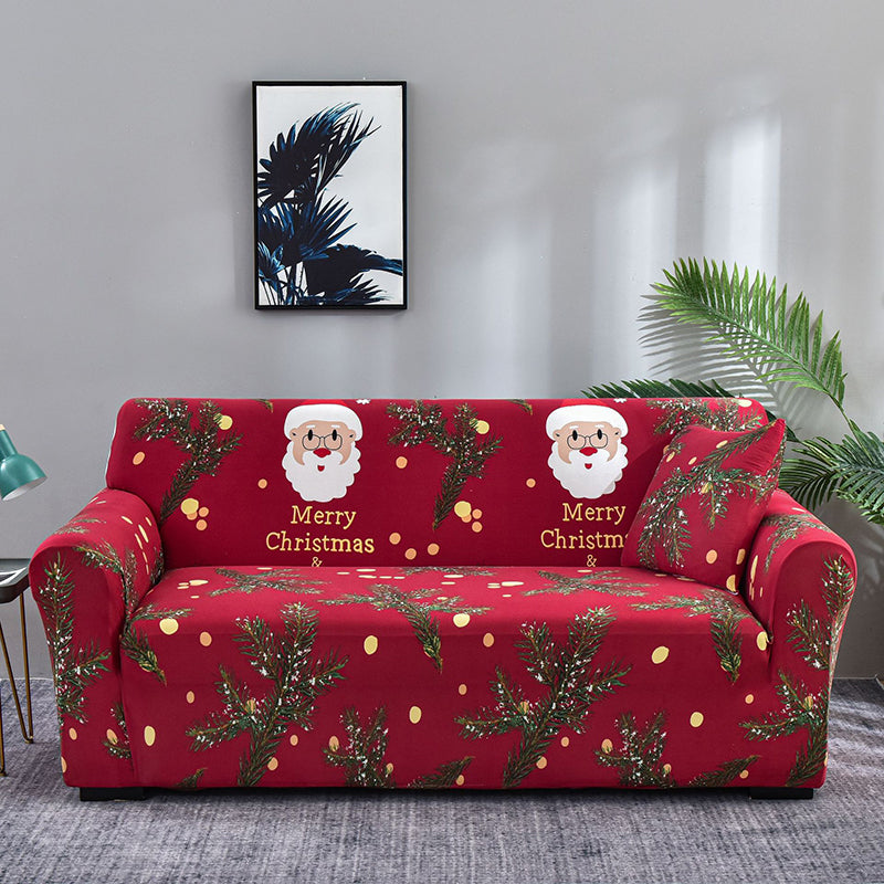 Christmas Elastic Sofa Cover for All Sizes - Polyester Stretch Protector