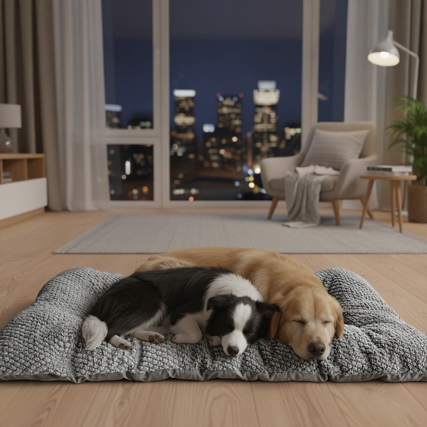 Soft Polyester Dog Pillow with Padded Support and Spacious Design