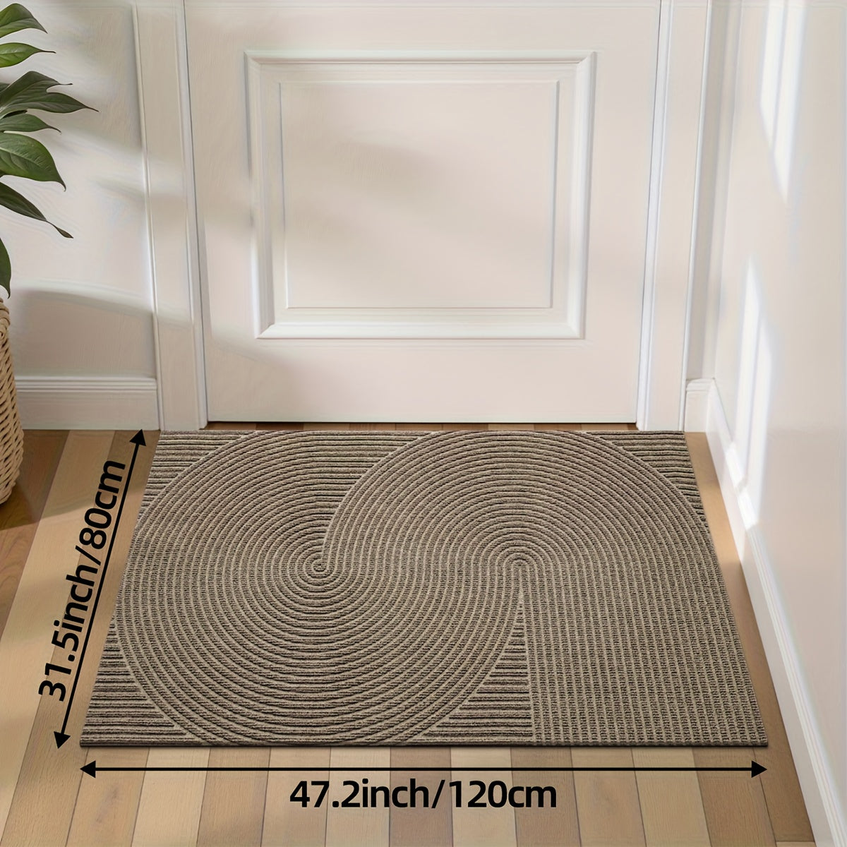 Non-Slip Geometric Entryway Rug for Indoor and Outdoor Use