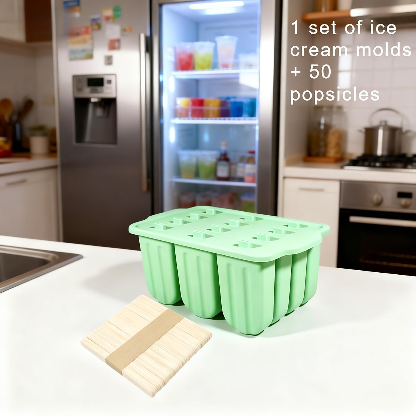 Silicone Ice Cream Mold with Multiple Compartments