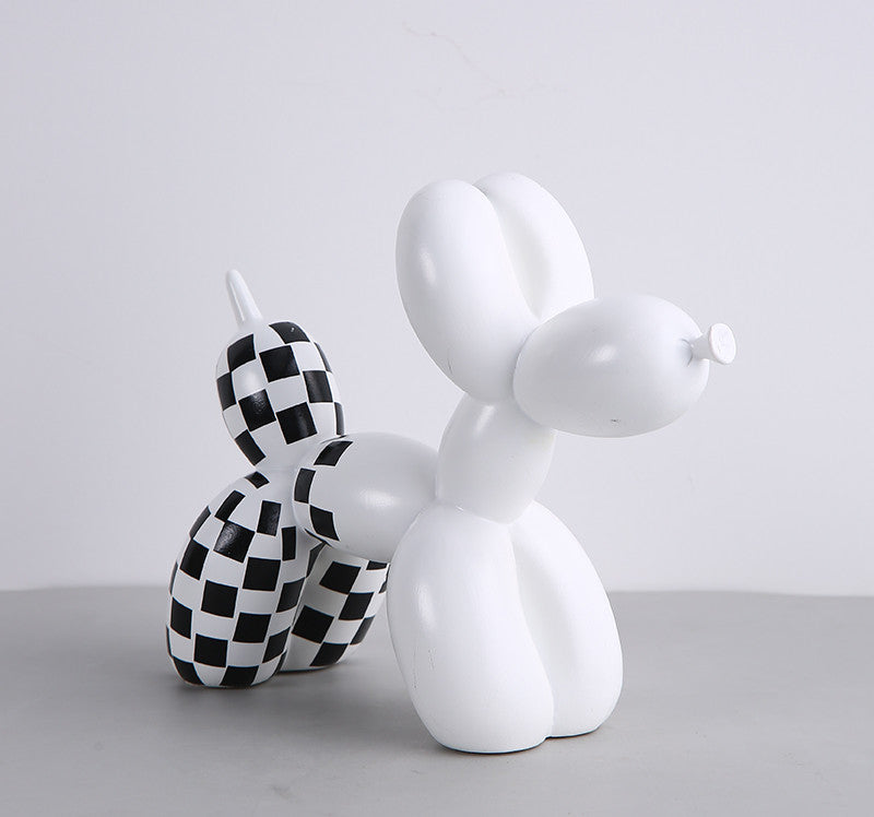 Black and White Balloon Dog Figurine