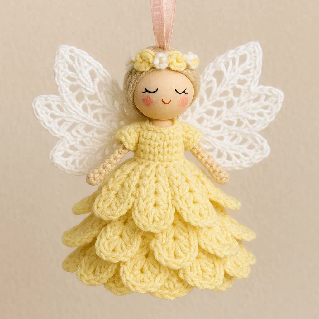 DIY Crochet Angel Ornament Craft Kit for Beginners
