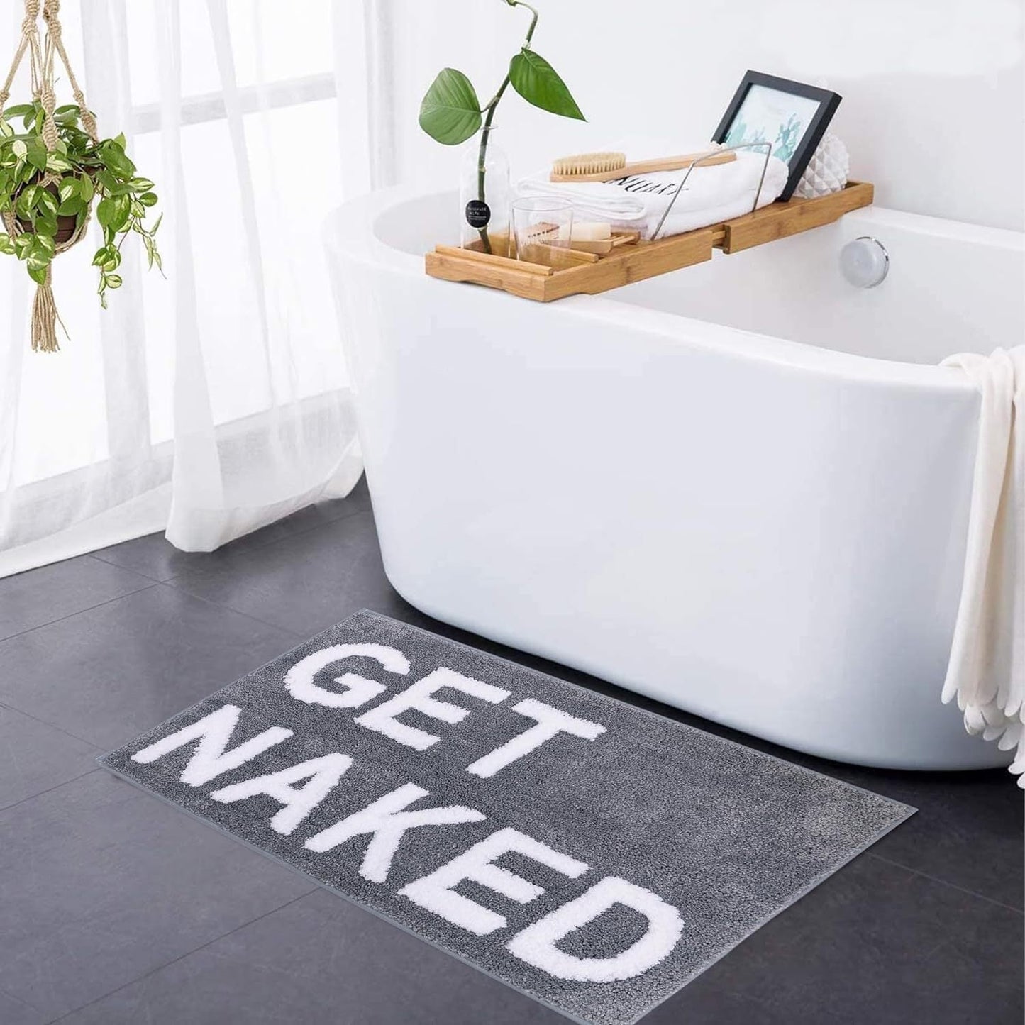 Soft Tufted Get Naked Bath Mat