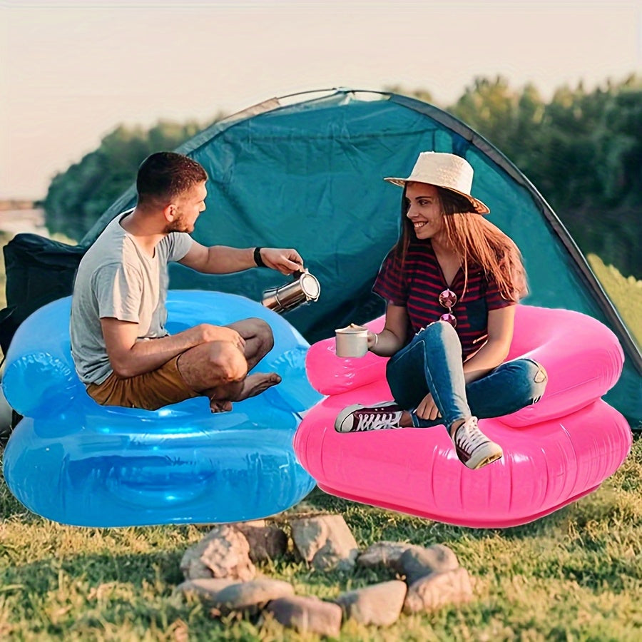 Transparent Inflatable Chair for Adults with Comfortable Cushion