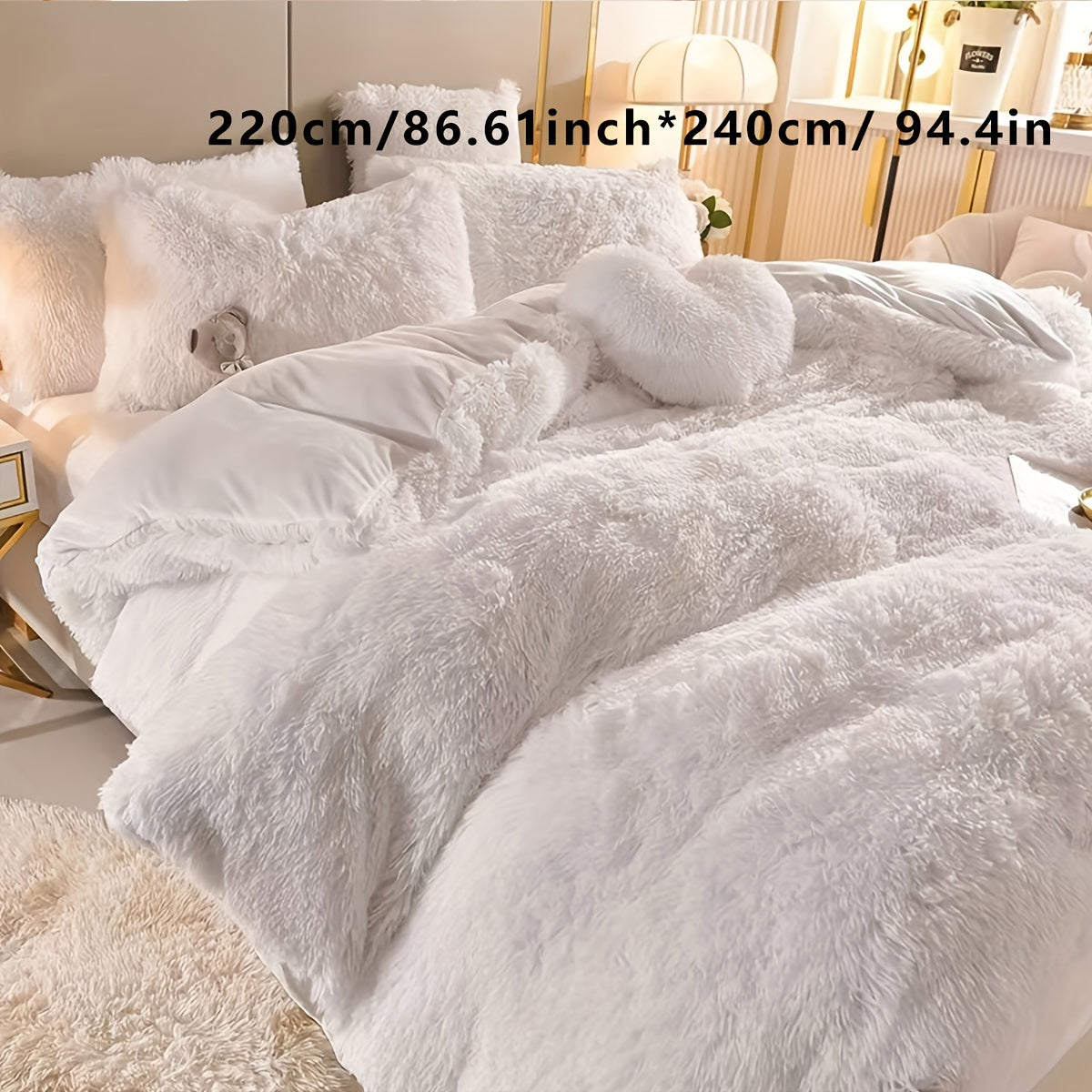 Luxurious Velvet Duvet Cover Set with Pillowcases for All-Season Comfort