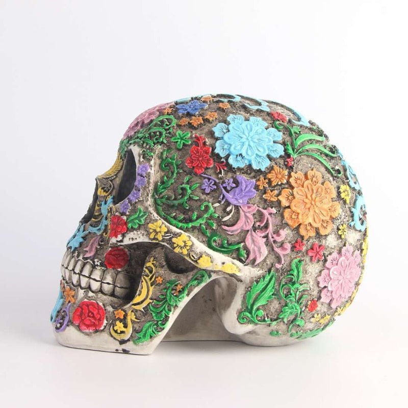 Sugar Skull Resin Statue for Dia de los Muertos