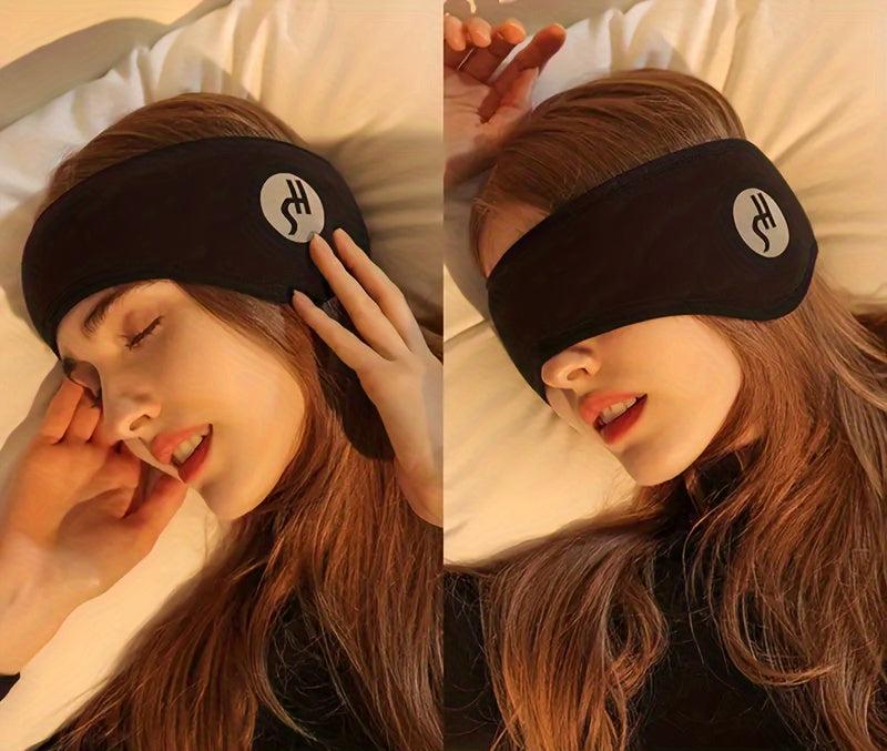 Light Blocking Travel Sleep Mask with Adjustable Fit and Earplugs