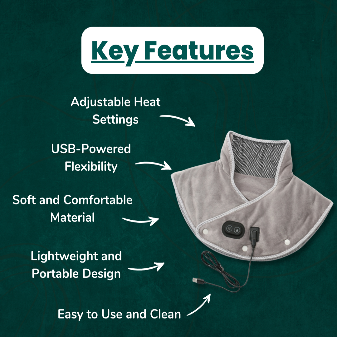 Adjustable USB Heating Wrap for Neck and Shoulders
