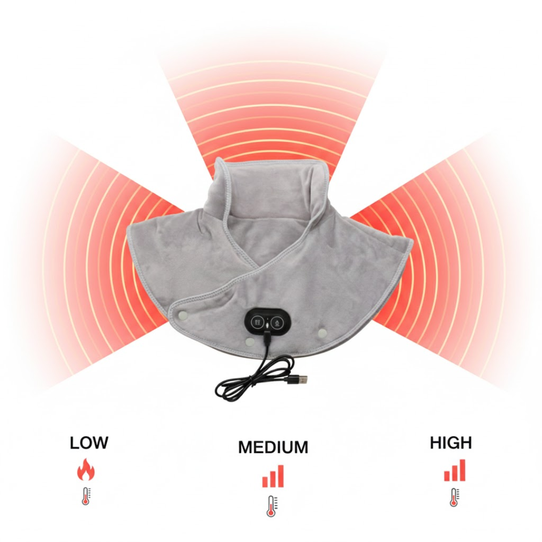 Adjustable USB Heating Wrap for Neck and Shoulders