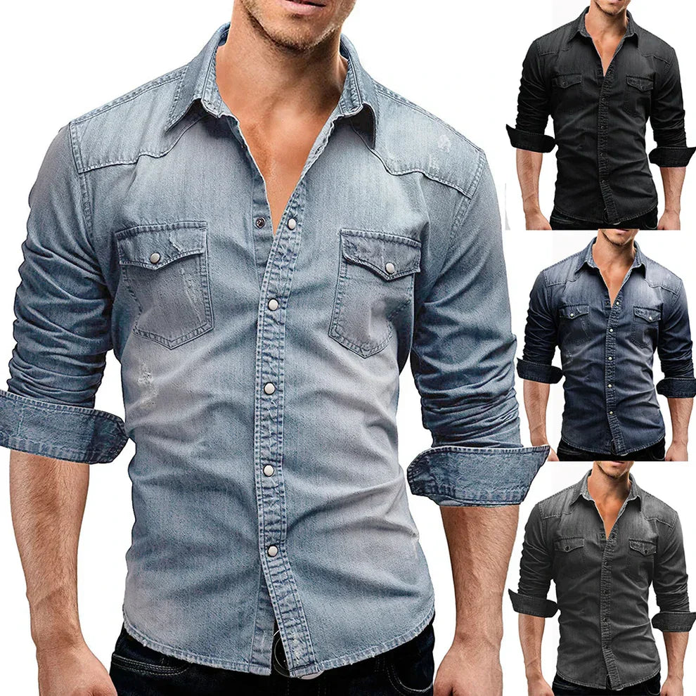 Men's Long Sleeve Casual Shirt - Timeless Style and Comfort