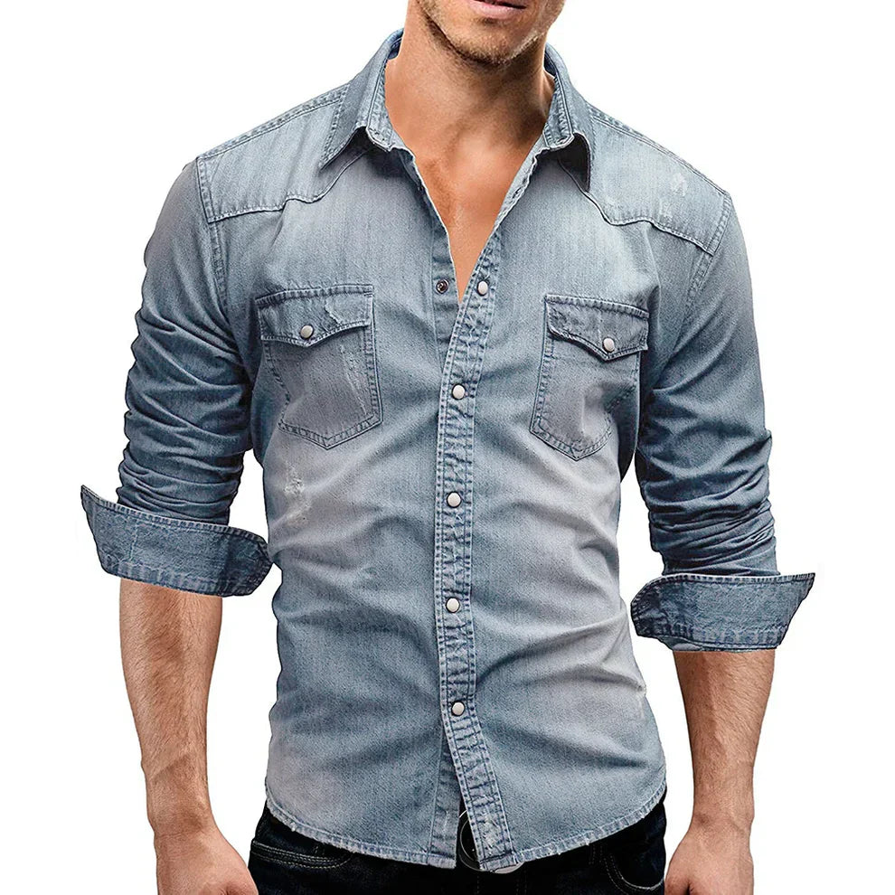 Men's Long Sleeve Casual Shirt - Timeless Style and Comfort