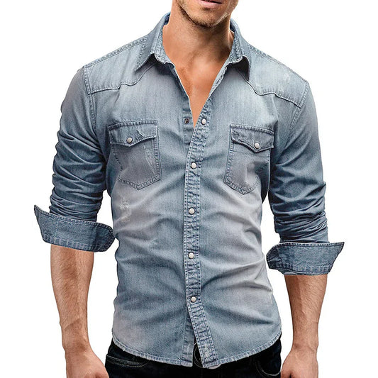 Men's Long Sleeve Casual Shirt - Timeless Style and Comfort