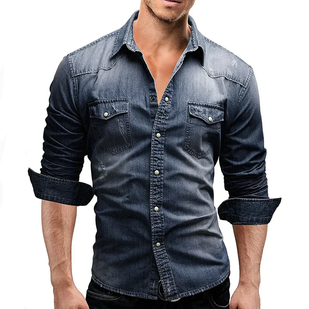 Men's Long Sleeve Casual Shirt - Timeless Style and Comfort